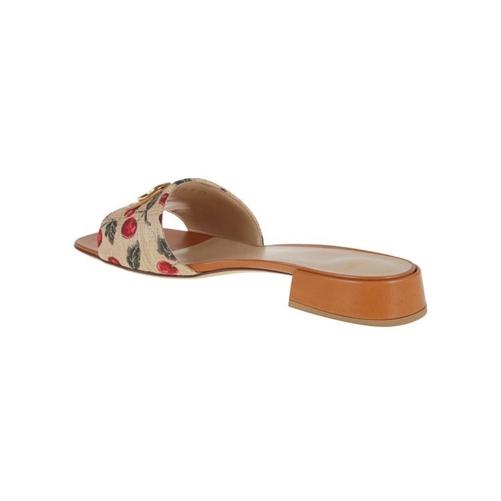 Valentino Garavani Cherryfic Motif Jacquard Slide Sandal - NWT - Picture 3 of 3
